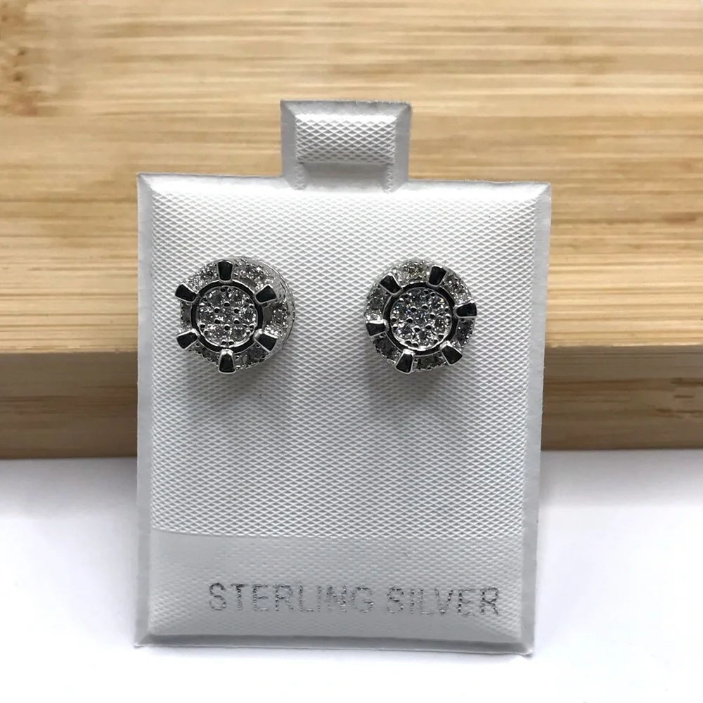 925 Sterling Silver 1.00CTW MOISSANITE Screw Back Stud Earrings